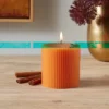 Ribbed Pillar Pumpkin Spice Candle - Threshold™