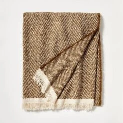 Herringbone Frayed Edges Throw Blanket - Threshold™ Designed With Studio McGee -Brick Wall GUEST 42c9f33b f230 4f6c ac0e bec2802f98fa