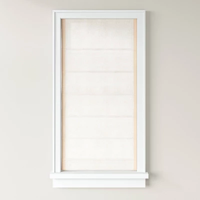 1pc Light Filtering Cordless Linen Blend Roman Window Shade Light Orange - Threshold™ 4 1pc Light Filtering Cordless Linen Blend Roman Window Shade Light Orange - Threshold™ - Image 2