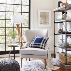 60"x16" Tripod Floor Lamp Oak Tone Wooden Finish - Threshold™: Elegant Standing Lighting, 3-Way Switch, UL Listed -Brick Wall GUEST 451eedd8 06bc 43dc bced a0cbcc3d0c93 1