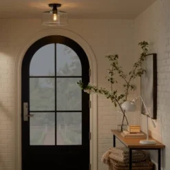 Glass Semi Flushmount Ceiling Light Black - Threshold™ Designed With Studio McGee -Brick Wall GUEST 471628e3 400c 4e84 b550 55b7ad1e96f9