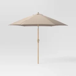 9'x9' Market Patio Umbrella - Light Wood Pole - Threshold™ -Brick Wall GUEST 480e732e 53ce 47e9 9dab 21299bd1e353