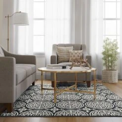 Medallion Washable Tufted And Hooked Rug - Threshold -Brick Wall GUEST 4835204b 1d71 4d0a 8d41 97a1e419433a