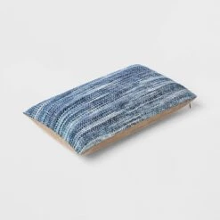 Oversized Lumbar Woven Pillow Blue - Threshold™ -Brick Wall GUEST 4b9ab3e9 14ba 4e8c 8796 57530109c0d9