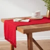 90" X 20" Cotton Textured Table Runner Red - Threshold™ -Brick Wall GUEST 4dd066fc ac7a 4440 a6f2 b347d1a230a5