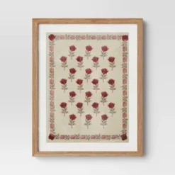 (Set Of 2) 16"x 20" Embroidered Floral Textile Wall Decors Neutrals - Threshold™ -Brick Wall GUEST 4e5a3a23 787e 409a 893b babda9c15a09