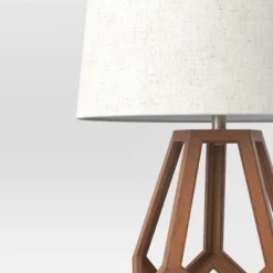 Large Wood Geo Assembled Table Lamp Brown - Threshold™: No Assembly, UL Listed, Cotton Shade 7 Large Wood Geo Assembled Table Lamp Brown - Threshold™: No Assembly, UL Listed, Cotton Shade -Brick Wall GUEST 4e826a9e 70e6 444a b5c1 561396ae69fb 1