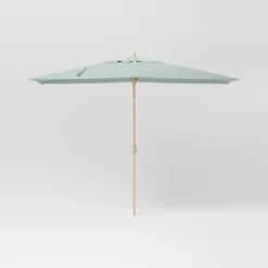 10'x6' Rectangular Market Patio Umbrella - Light Wood Pole - Threshold™ -Brick Wall GUEST 4f2b0fba 618c 43dd ae78 b014edf01852