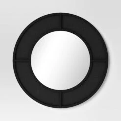 28" Caning Round Wall Mirror - Threshold™ -Brick Wall GUEST 4f622bac 11fd 4e93 8fba 9776dadc47c4