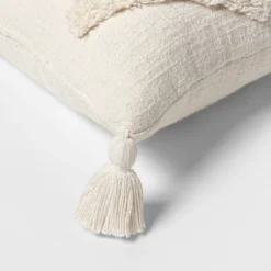 Oblong Tufted Diamond Tassel Decorative Throw Pillow Natural - Threshold™ -Brick Wall GUEST 5187fb9d 3b02 4799 94fc 4ae5ac0a728c