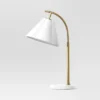 Scalloped Shade Table Lamp With Marble Base White - Threshold™