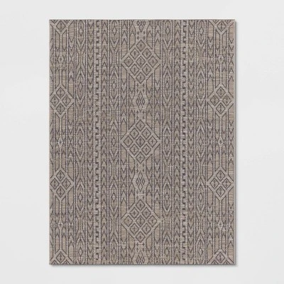 Outlined Geo Pattern Outdoor Rug Neutral - Threshold™ 7 Outlined Geo Pattern Outdoor Rug Neutral - Threshold™ - Image 5