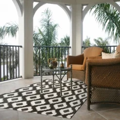Diamond Ikat Outdoor Rug - Threshold -Brick Wall GUEST 5e160fa4 6921 43bc b067 8b8c88831c07