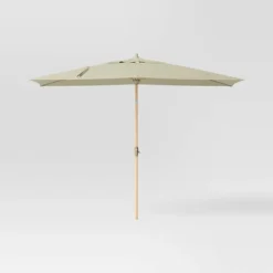 10'x6' Rectangular Market Patio Umbrella - Light Wood Pole - Threshold™ -Brick Wall GUEST 5fb33983 be50 4af3 8602 ec3479445938