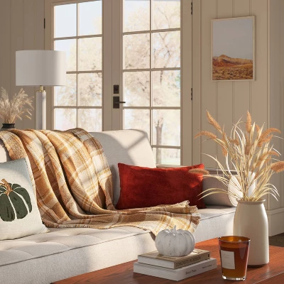 Raised Striped Boucle Plaid Throw Blanket - Threshold™ 3 Raised Striped Boucle Plaid Throw Blanket - Threshold™