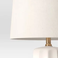 24.75"x13" Ribbed Ceramic Table Lamp Cream - Threshold™: Bedside, Nightstand, No Assembly Required 12 24.75"x13" Ribbed Ceramic Table Lamp Cream - Threshold™: Bedside, Nightstand, No Assembly Required -Brick Wall GUEST 63f45e03 e589 4143 aca6 a7dcb7fccaab