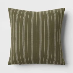 Cotton Flax Woven Striped Square Throw Pillow - Threshold™ -Brick Wall GUEST 650ad36d 6c78 4be8 b6fa 185fe0dc4e84