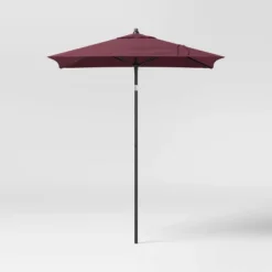 6' Square Outdoor Patio Market Umbrella With Black Pole - Threshold™ -Brick Wall GUEST 6587b057 97df 4cd5 a58a a1274fe6a09f