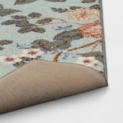 2'x3' Floral High Low Loop Accent Rug Green - Threshold™: Washable Entryway Throw, Indoor Skid-Resistant Rug -Brick Wall GUEST 6abb636b 69c5 400b a111 cf6f9c0ec17c
