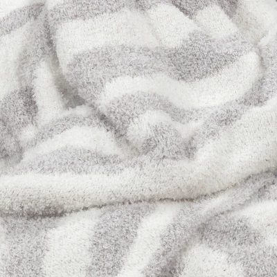 Cozy Feathery Knit Zebra Throw Blanket Gray - Threshold™ 6 Cozy Feathery Knit Zebra Throw Blanket Gray - Threshold™ - Image 4