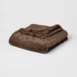55"x80" Faux Fur Ribbed Bed Throw - Threshold™ -Brick Wall GUEST 6cd8927c 3aa6 4f73 b311 e2d03ac8d850