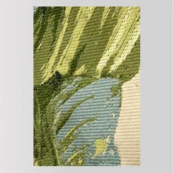 9'x12' Vacation Tropical Rectangular Woven Outdoor Area Rug Green - Threshold™ -Brick Wall GUEST 6da619bf b142 4b8b 8159 e143f190f78f