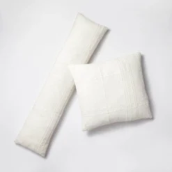 Bed Lumbar Texture Tonal Plaid Decorative Throw Pillow Off White - Threshold™ Designed With Studio McGee: Cotton & Acrylic, Indoor Use -Brick Wall GUEST 6e4e8694 e45e 4612 bee9 e59cc63cd915