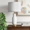 Large Assembled Tapered Glass Table Lamp (Includes LED Light Bulb) White - Threshold™ -Brick Wall GUEST 705992ab cd60 4dce ae3b 52de19f5cfa6