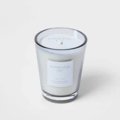 Colored Vase Glass With Dustcover Rainwater Lily Candle Gray - Threshold™ -Brick Wall GUEST 7339fae5 ce6f 45a1 a5a1 db5f23225a58