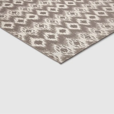 Ikat Outdoor Rug Taupe - Threshold 3 Ikat Outdoor Rug Taupe - Threshold