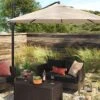 11'x11' Offset Patio Umbrella Tan - Black Pole - Threshold™ -Brick Wall GUEST 7742cc37 94a8 46ba baf9 c8b08bc88a84