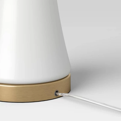 Small Opal Glass Lamp Base White - Threshold™ 5 Small Opal Glass Lamp Base White - Threshold™ - Image 3