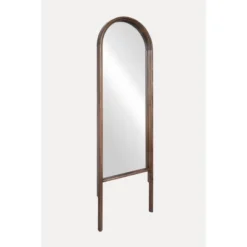 20" X 65" Wood Arched Floor Mirror Walnut - Threshold™ Designed With Studio McGee -Brick Wall GUEST 7bf0c2bf 19a4 45a8 ae4b e909836f8871