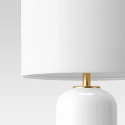 Large Assembled Rounded Cylinder Glass Table Lamp (Includes LED Light Bulb) White - Threshold™ -Brick Wall GUEST 816bed6f 7dc5 4bde b4d2 bc89c9eb7158