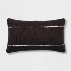 Embroidered Thin Line Lumbar Throw Pillow - Threshold™ -Brick Wall GUEST 83519d45 3b50 42e9 acdb 2aa37482f1a7