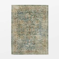 Ledges Digital Floral Print Distressed Persian Rug Green - Threshold™ Designed By Studio McGee -Brick Wall GUEST 84a386af cea9 4c59 bb82 24750b5519b8