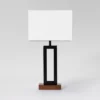 Weston Window Small Lamp Base Black - Threshold™: Modern Rectangle, No Assembly Required, ETL Listed -Brick Wall GUEST 85590d77 973e 4029 bc1a 81a28a2a4dac