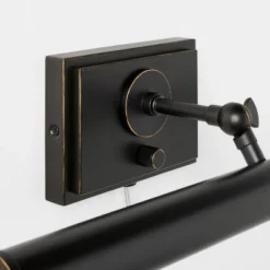 Wall Plug-in Sconce Black - Threshold™ Designed With Studio McGee: Integrated LED, Iron Shade, ETL Listed, Modern Decor -Brick Wall GUEST 856552d9 993f 4dbc 9f9d 2e4f3cef4745