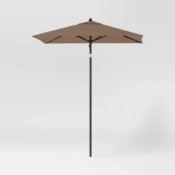 6' Square Outdoor Patio Market Umbrella With Black Pole - Threshold™ -Brick Wall GUEST 87de5ef1 974a 49bf 87db 79762804d288