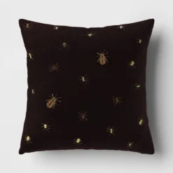 Beaded And Embroidered Spider Cotton Velvet Square Halloween Throw Pillow Gold/Black - Threshold™ -Brick Wall GUEST 891d3cbe 0901 4273 a738 eb8b67384ac9
