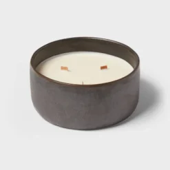 16oz Blackened Bowl Ceramic With Multi Woodwick And Dustcover Honeycrisp Apple Cider Candle Black - Threshold™ 8 16oz Blackened Bowl Ceramic With Multi Woodwick And Dustcover Honeycrisp Apple Cider Candle Black - Threshold™ -Brick Wall GUEST 8c5f5299 8129 4498 a24c 45129218696d