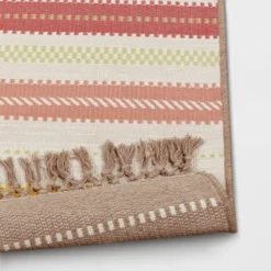 5'x7' Textural Stripe Rectangular Woven Outdoor Area Rug Light Pink - Threshold™ 7 5'x7' Textural Stripe Rectangular Woven Outdoor Area Rug Light Pink - Threshold™ -Brick Wall GUEST 8cfd2fd5 5bd5 4e16 9c2a c386fdabfe2f 1