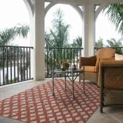 7' X 10' Diamond Outdoor Rug Orange - Threshold™ -Brick Wall GUEST 8f7f4245 35e6 47d8 9a39 fd5213c1c9b3