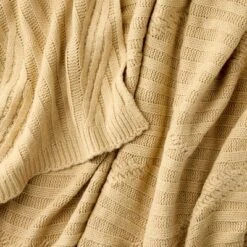 Tan Cable Rib Throw - 50 X 60" - Threshold Designed With Studio McGee