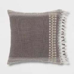 Square Woven Pattern Tassel Decorative Throw Pillow - Threshold™ -Brick Wall GUEST 91d6095a 7864 454d 8ad5 1bf81cce4970