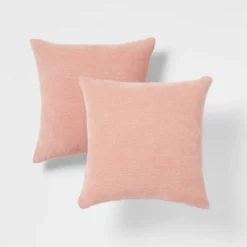 2pk Chenille Square Throw Pillows - Threshold™ -Brick Wall GUEST 95205e56 7de2 4323 b599 d4caabab52a6