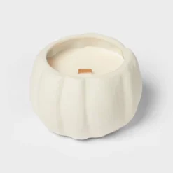 12oz Brushed Abstract Pumpkin Ceramic With Woodwick And Dustcover Honeycrisp Apple Cider Candle - Threshold™ -Brick Wall GUEST 96f15198 66a4 49d6 983d ed3b201b4b2d