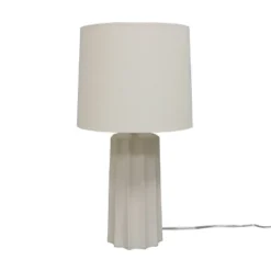 24.75"x13" Ribbed Ceramic Table Lamp Cream - Threshold™: Bedside, Nightstand, No Assembly Required 13 24.75"x13" Ribbed Ceramic Table Lamp Cream - Threshold™: Bedside, Nightstand, No Assembly Required -Brick Wall GUEST 96f810ed 5982 4937 8d06 f357b31b7c91