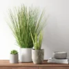 25" X 15" Artificial Onion Grass Arrangement In Ceramic Pot - Threshold™ -Brick Wall GUEST 9780783e 14a4 48cf 8351 1567c24a520e