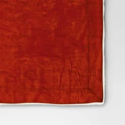 Solid Printed Plush With Shearling Reverse Throw Blanket - Threshold™ -Brick Wall GUEST 99f199d5 b523 490a a4c7 f7eeec5c57bd